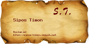 Sipos Timon névjegykártya