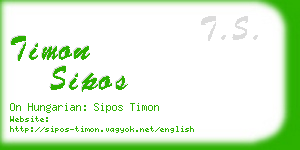 timon sipos business card